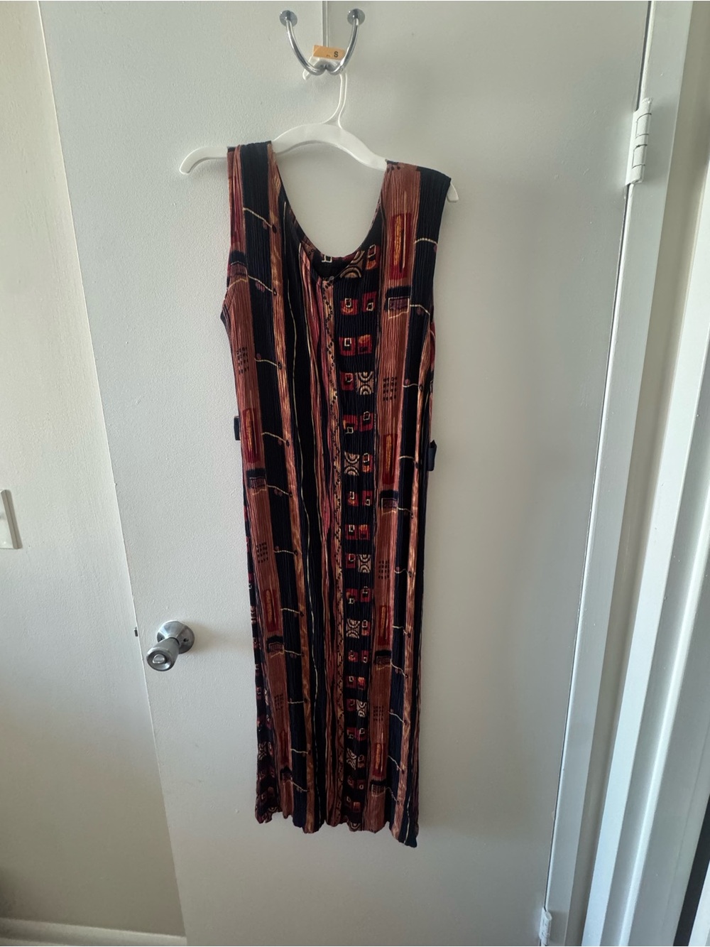 Sag Harbor Black and Brown Printed Maxi Dress